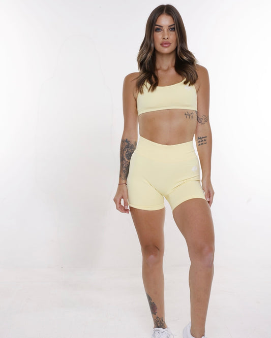 Crystal Invisible Scrunch Shorts - Calcite